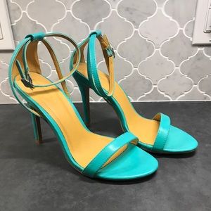 Teal Strappy Heels